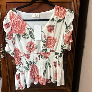 Floral Women’s Dress Shirt